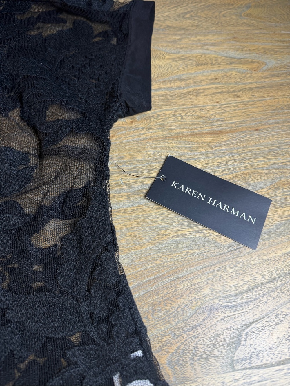 Black Sheer Lace Collared Women's Blouse - Picture 10 of 11